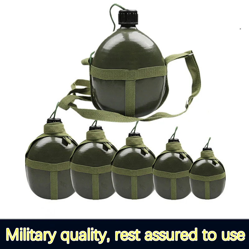 

Genuine thickened flat kettle outdoor military pot aluminum mountaineering military training large capacity military training
