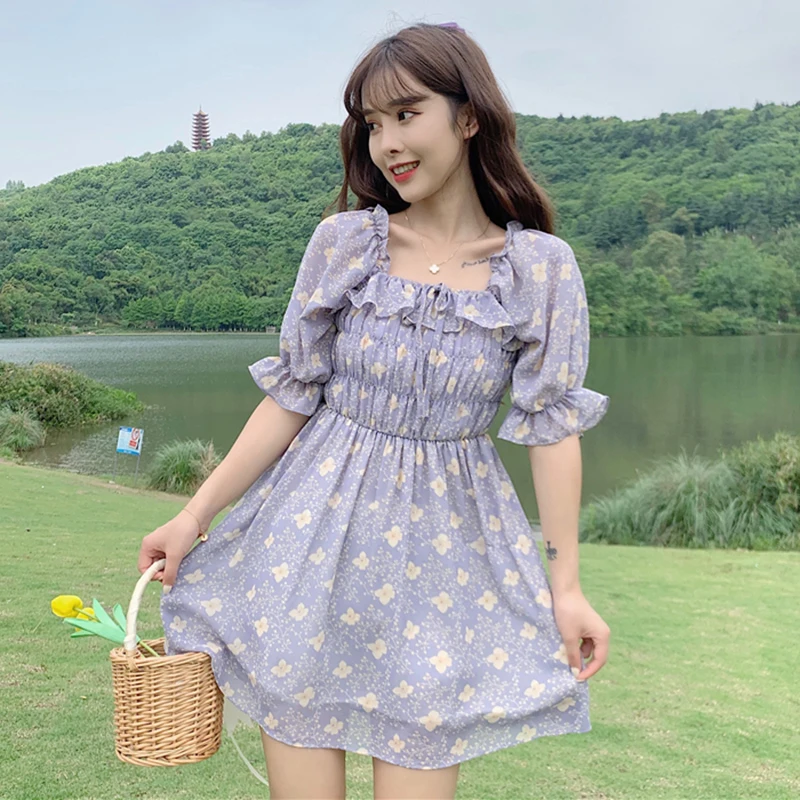 Милое маленькое Летнее цветочное платье новинка милое готическое лолиты с