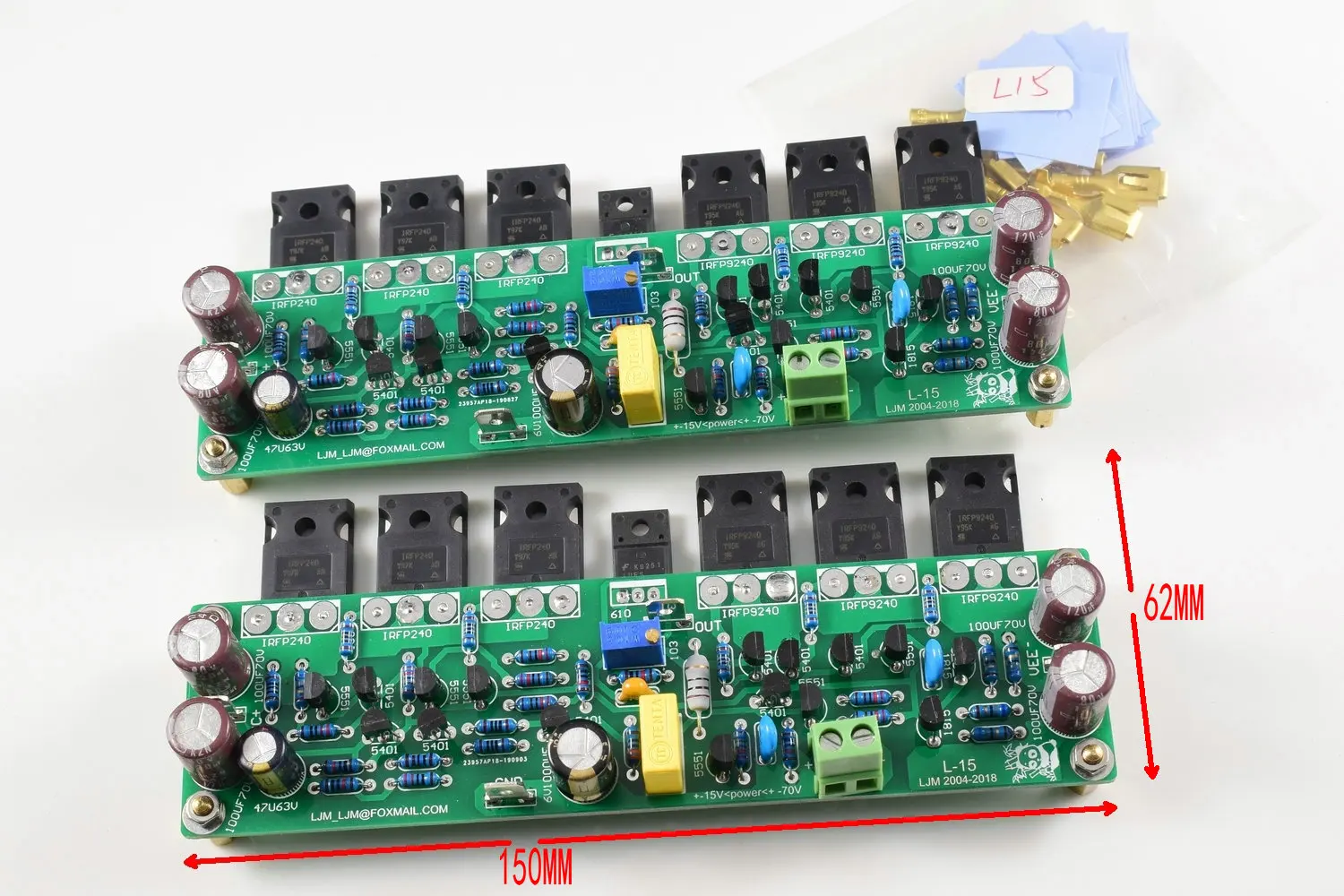 Усилитель мощности L15 FET 2 шт. канала 3 пары IRFP240 IRFP9240 150 Вт 8R 300 4R 600 2R | Электроника