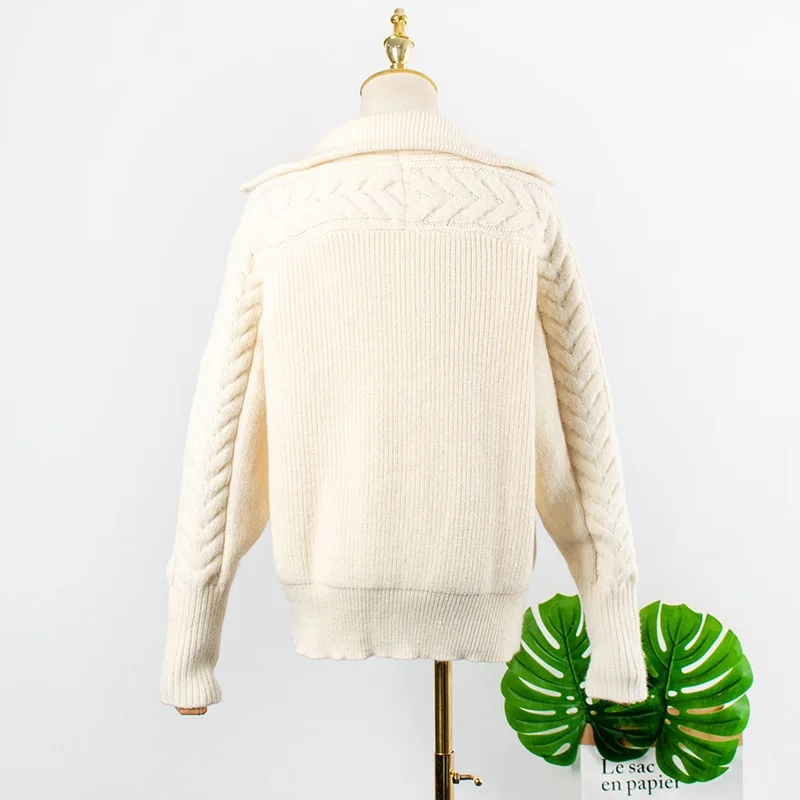 

Kpop IU Lee Ji Eun Winter New Harajuku Style Loose Zipper Sweaters Women Korean Fashion Solid Color Warm Knit Cardigans Sweater