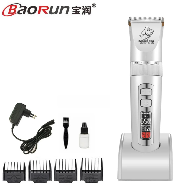 Standard BAORUN P9 профессиональная машинка для стрижки животных, собак, триммер для стрижки домашних животных, триммер для кошек, электрические ножницы, машинка для стрижки - Цвет: Standard