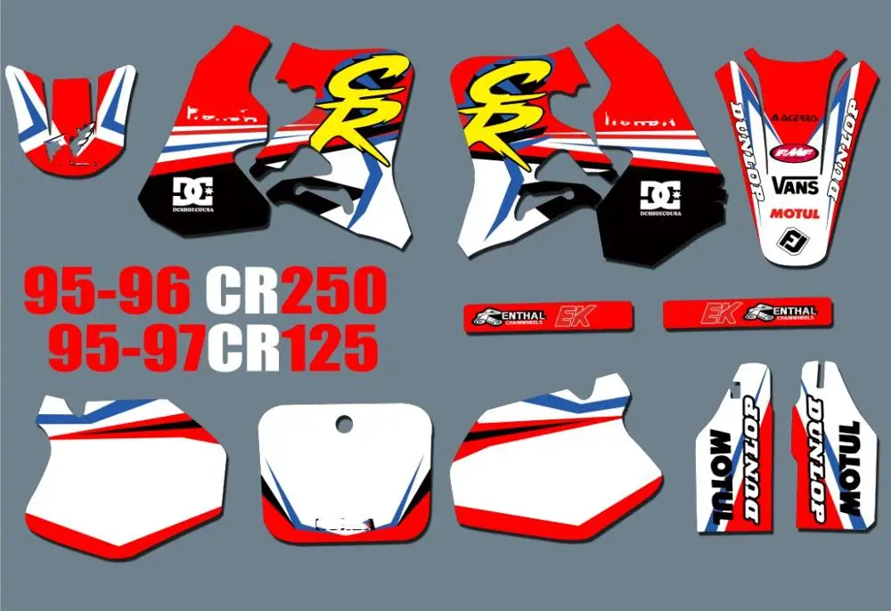 Графические персонализированные наклейки для мотоциклов Honda CR125 CR 125 1995 1996 1997 CR250