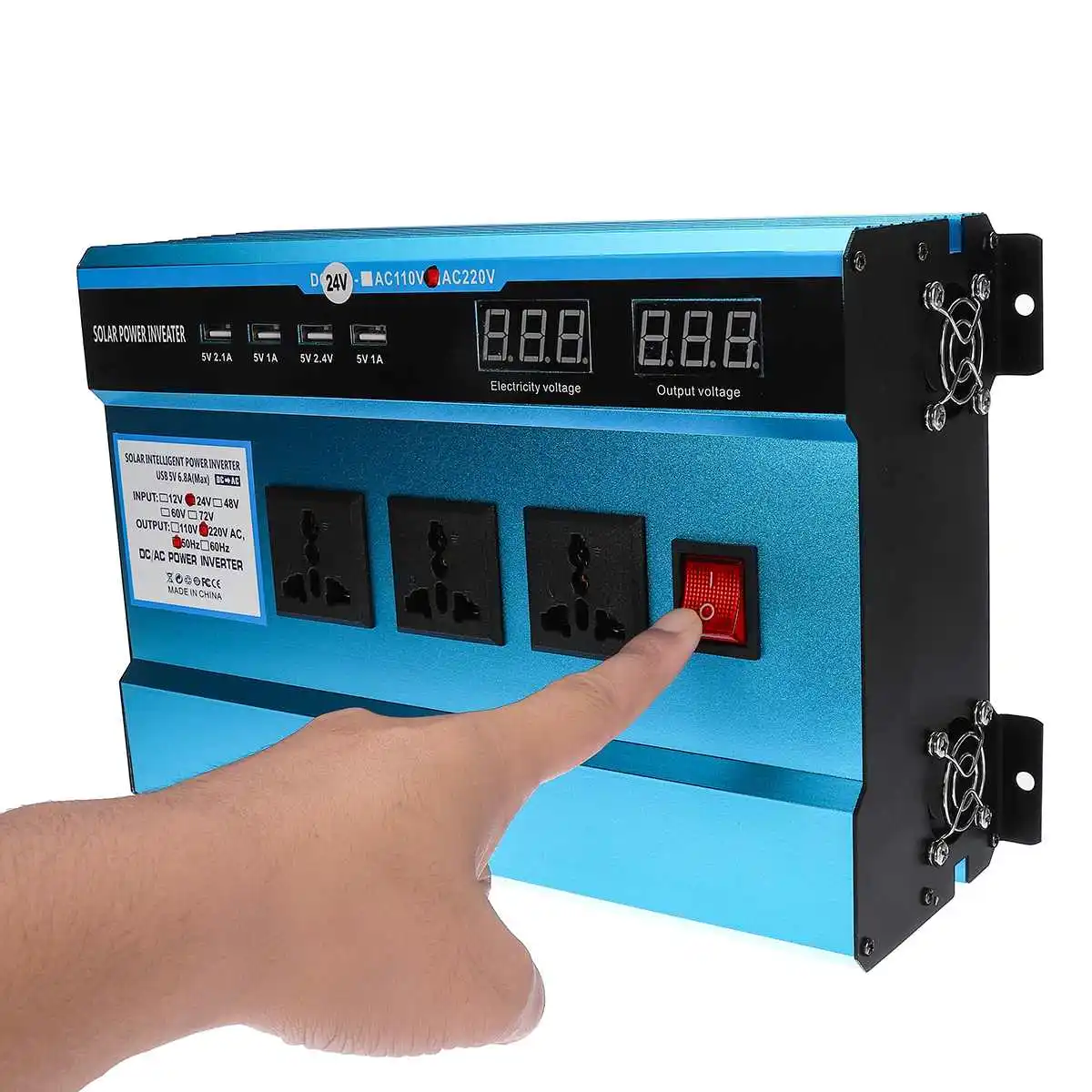 

Power Inverter Peak 10000W Sine Wave DC 12V 24V 48V to 220V Car Home Solar Inverter Converter Transformer+3 Chargers