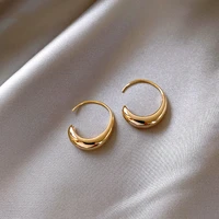 2021 new minimalist metal gold retro small earrings for women korean fashion party jewelry unusual girl exquisite earrings long
