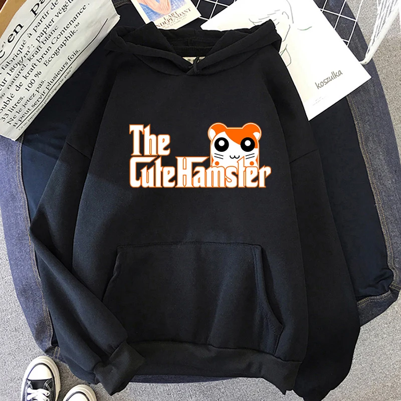 

Loving Sunflower Seeds Graphic Hoodies Women Hamtaro Unisex Hoody Spring/Autumn Korean Fashion Kawaii Streetwear Female Clothes