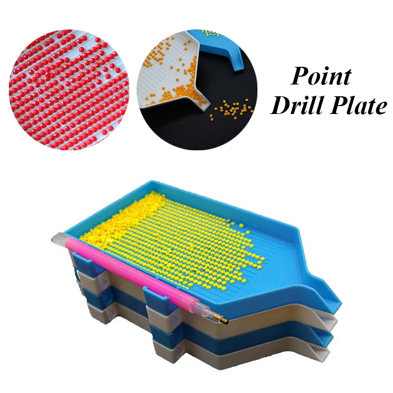 Многофункциональная Большая пластиковая вышивка Стразы с бриллиантовой