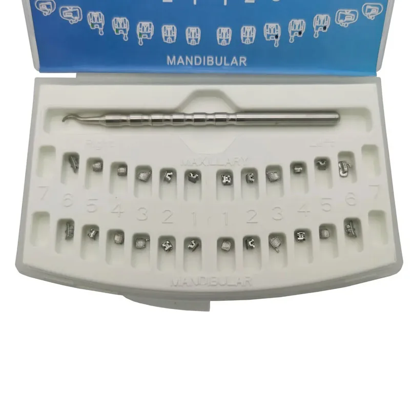 

Orthodontic metal self-locking brackets Three-hook brackets without hooks Dental Stomatology Self-locking brackets
