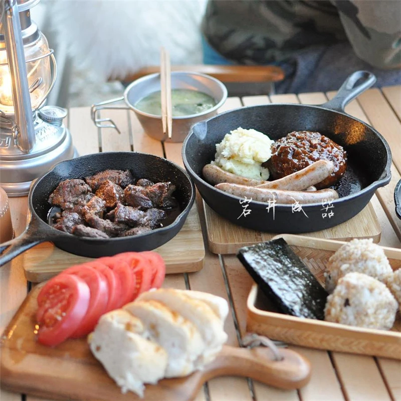 Японская чугунная сковорода с плоским дном Голландская для маффинов без