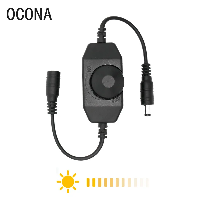 

DC 12V~24V LED Dimmer Controller Brightness Adjustment Dimmable Connector Switch For LED Strip Lights Lamp