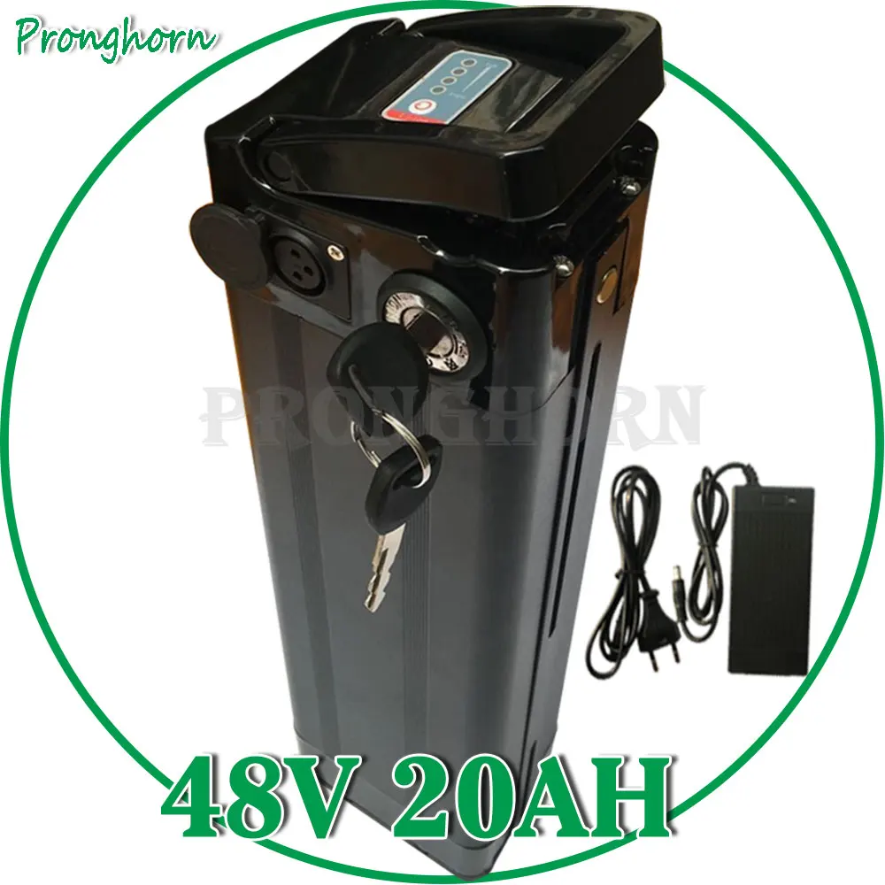 48V 8Ah 9Ah 10Ah 11Ah 12Ah 13Ah 15Ah 16Ah 20Ah на подседельную трубу рамы серебряные рыбы литий-ионный аккумулятор Батарея для электрического велосипеда Fiets Accu Akku48V