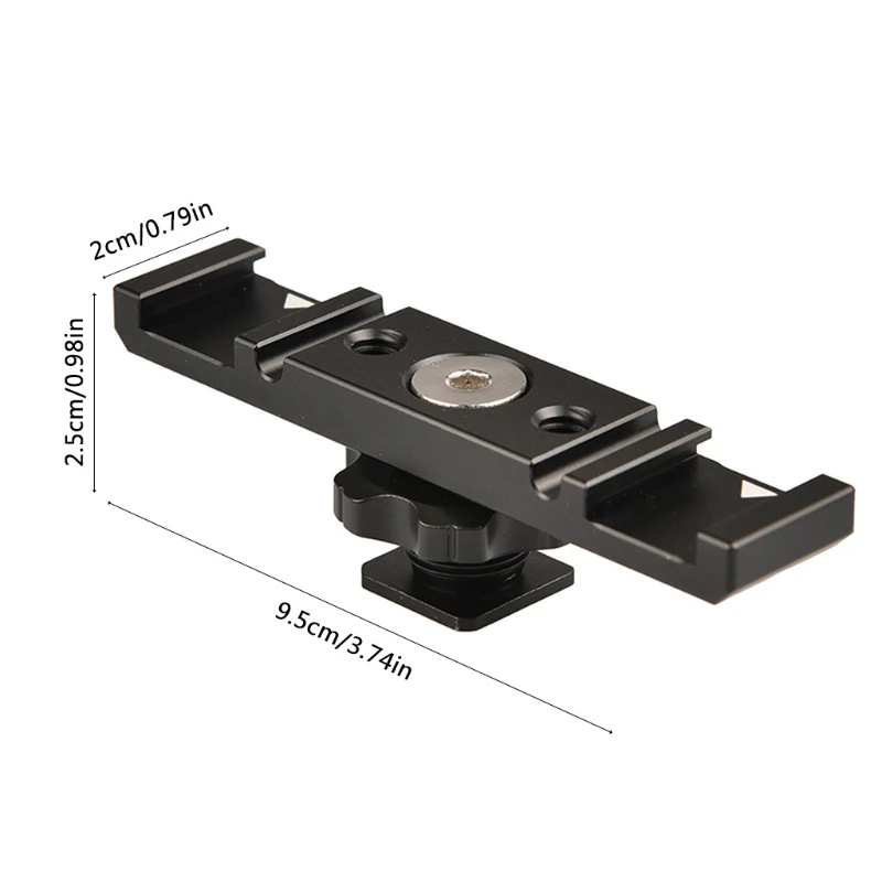 

Hot Shoe Extension Bar Mount Cold Shoe Extension Flash Bracket DV Video Camera