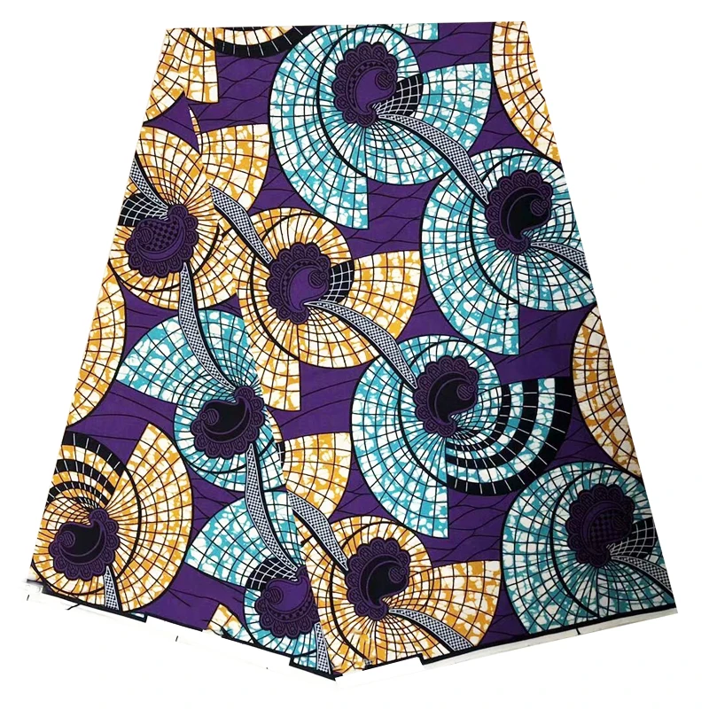 

African Fabric Wax 6yards 100% Cotton Veritable Wax Print Fabric Real Wax Fabric For Women Dress
