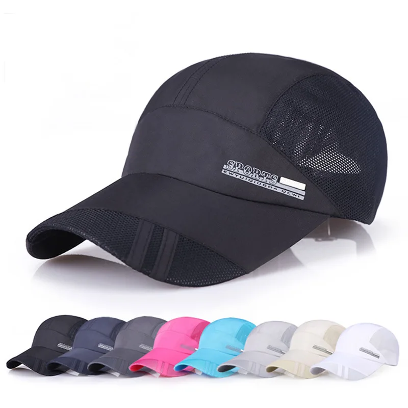 

Fashion Men's Baseball Cap Adjustable Outdoor Sport Running Snapback Bone Summer Sun Hat Breathable Thin Mesh Fast Drying Caps