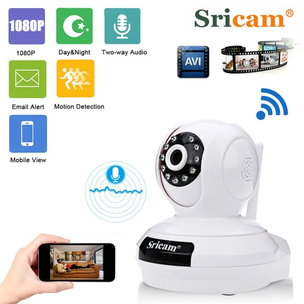 Sricam Детский Монитор SP019 Беспроводная ip камера 1080P WiFi домашняя карта безопасности