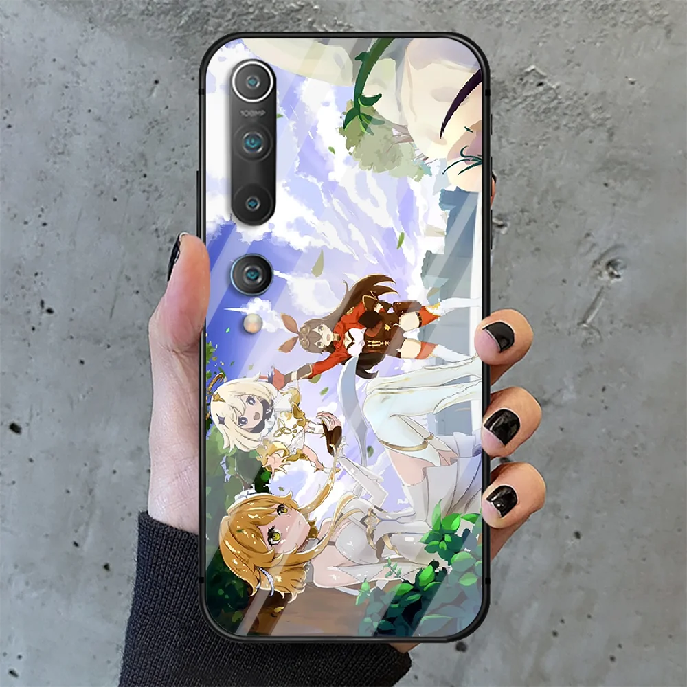 

Hot New Game Genshin Impact Phone Tempered Glass Case Cover for Xiaomi Mi A MAX X POCO M Note 3 9 10 11 i T Pro Lite Silicone