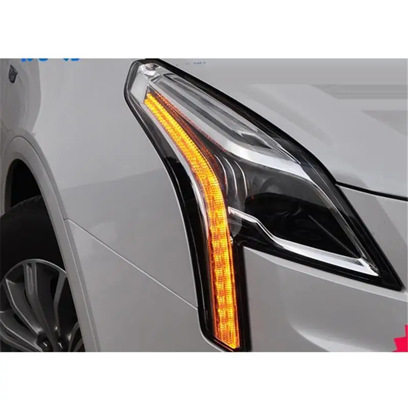 Drl авто автомобили дневные светодиодные ходовые боковые поворотники автомобиля освещение фары передние противотуманные фары 16 17 18 для Cadillac XT5