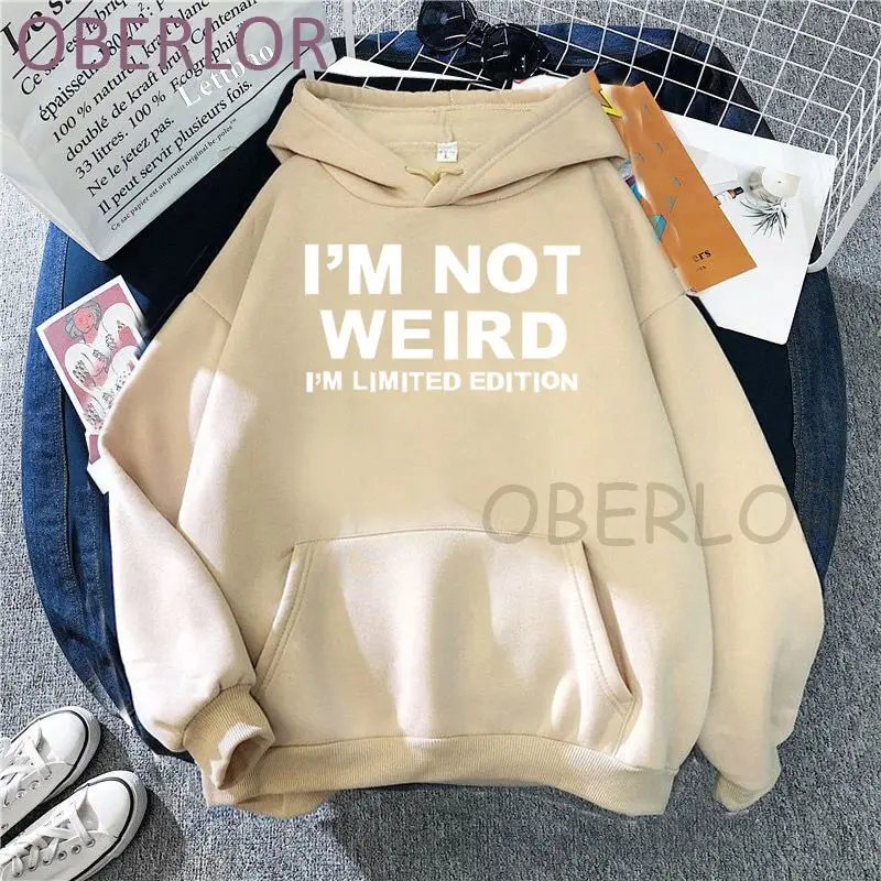 Модные толстовки Ulzzang с длинными рукавами I'm Not странная Limited Edition повседневные