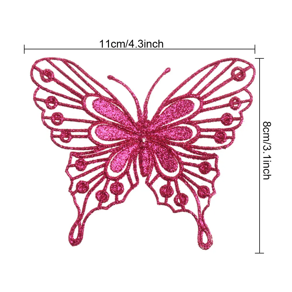 Рождественские бабочки Рождественская елка украшения однослойный золотой