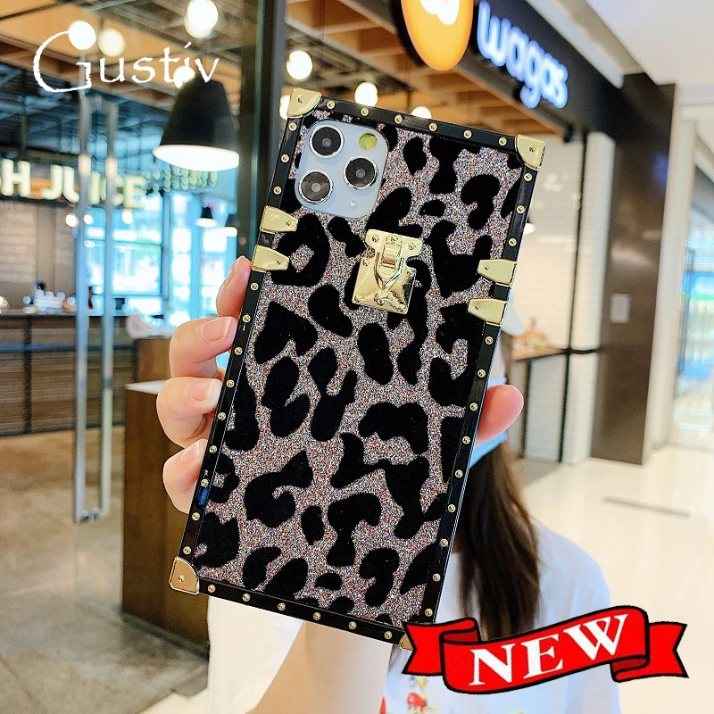 

Smasung Galaxy S20 Luxury Leopard Phone Case For Samsung S9 S10 S10e Note 8 9 10 Lite 20 Plus Ultra Square Cover FUNDA for Girl