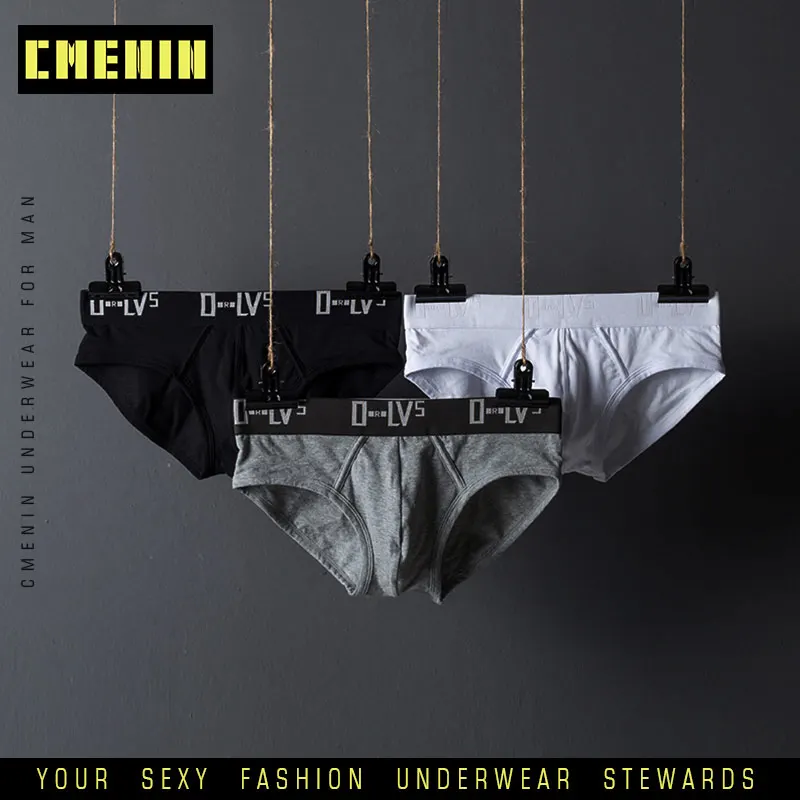 

New Arrival Cotton Sexy Gay Men Underwear Bikini Men Briefs Striped Quick DryMens Briefs Underwear Shorts Men's lingerie OR209