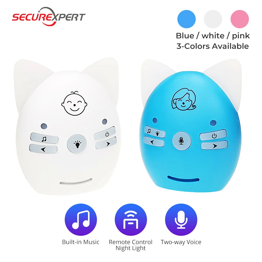 

Babysitter Radio Wireless Baby Monitor Two-Way Audio Walkie Phone Alarm Kids Nanny Intercoms with Night light Music
