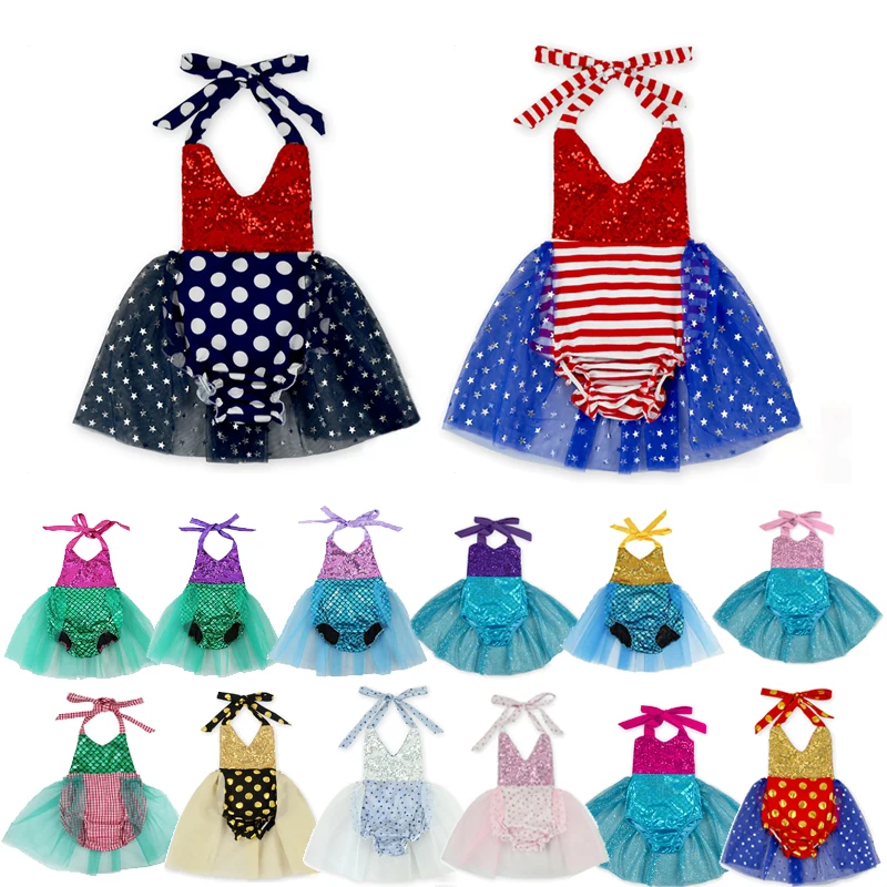 Платье Русалочки для малышей Карнавальный костюм принцессы плавания маленьких