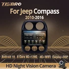 Автомагнитола TIEBRO, 2DIN, Android 2010, для JEEP Compass 2016-, GPS-навигация, автомобильное радио, стерео, сенсорный экран, Bluetooth-плеер