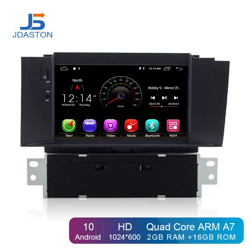 Автомобильный DVD плеер JDASTON Android 10 для Citroen C4 C4L DS4 мультимедийный видеоплеер с Wi Fi GPS