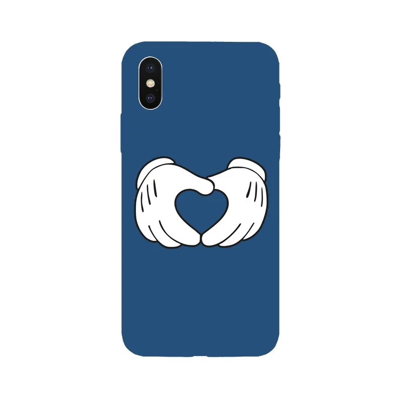 Мягкий чехол для телефона с изображением Микки и Минни Маус iPhone 7 8 Plus 6 s X Xs Max XR 5 5S SE