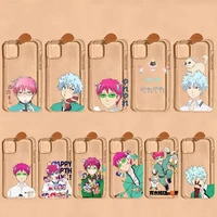 japan anime the disastrous life of saiki k clear phone case for iphone 11 12 13 mini pro xs max 8 7 6 6s plus x 5s se 2020 xr