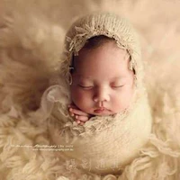 newborn photo props blanket mohair wrap swaddling photography backdrop babies photo shoot accessories