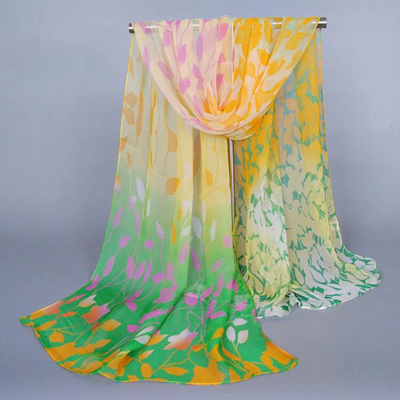 

Long Mesh Scarves Fashion Design 160*50 Cm Printing Scarves Vintage Women Summer Sunscreen Scarves Shawl Woman Scarf