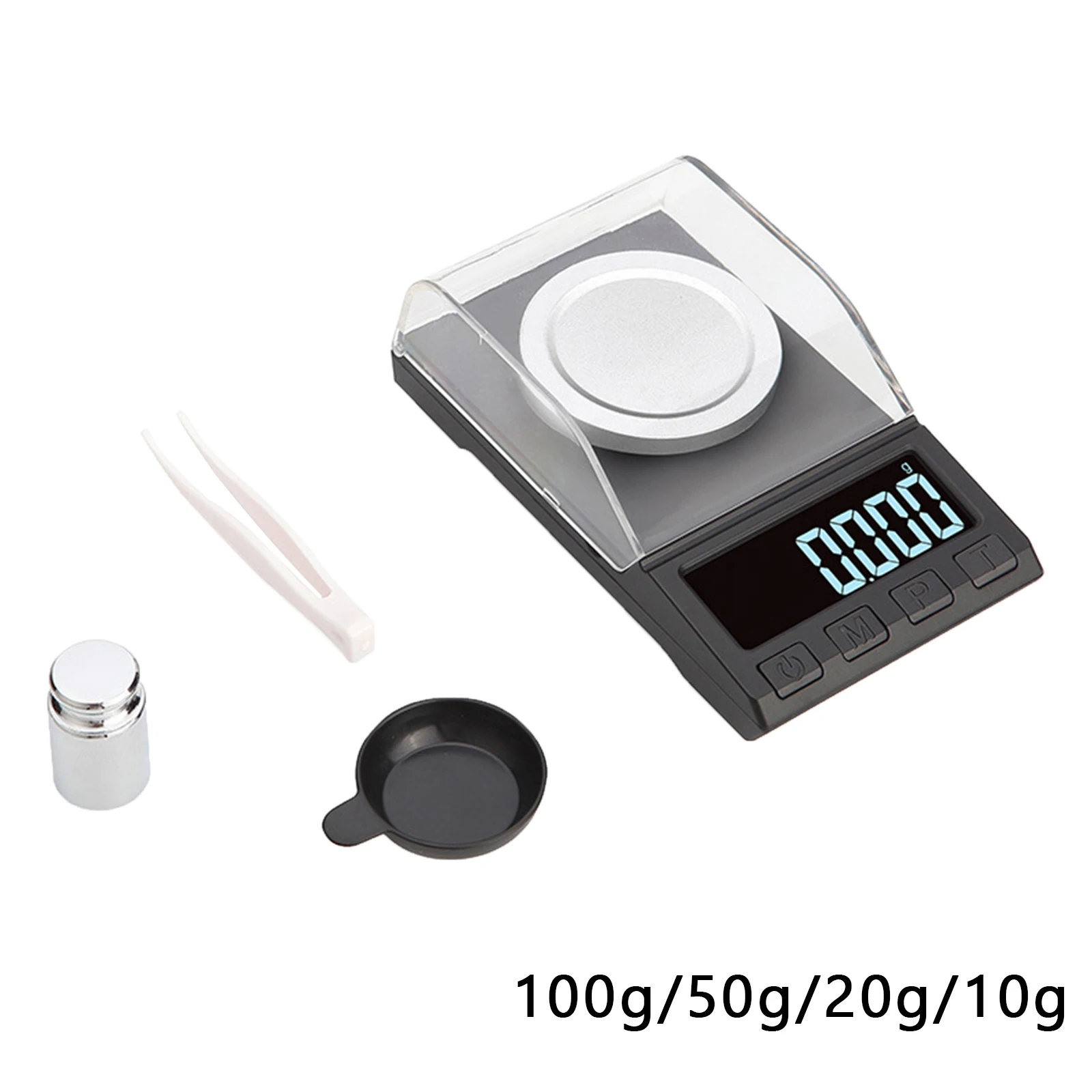 

Smart Weight Milligram Jewelry Scale with USB Cable 0.001g Portable for Gold