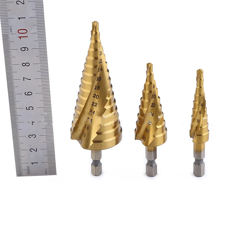 3 шт. 4 12/20/32 мм спиральное Рифленое центральное сверло из быстрорежущей стали