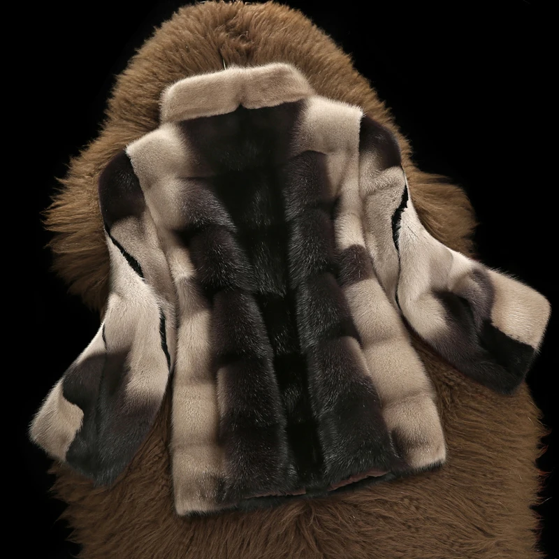 inverno новая полностью из норки шуба curto alero de Диаманте moda generoso de vison casaco de pele das mulheres