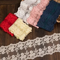 5yards colourful rose lace fabric mesh 12cm wide diy embroidery pure lace needlework decoration lace fabric 2021 new