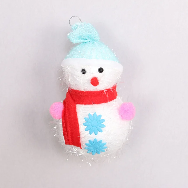 snowman L DIY рождественские аксессуары, Рождественская елка, украшение, висящая Снежинка, Санта-Клаус, карта, сосна, конус, кулон, бант, набор - Цвет: snowman L