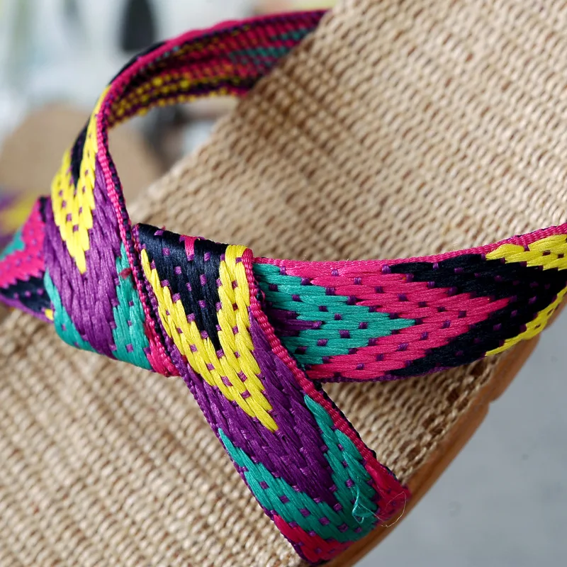 Тапки UPUPER женские для дома и пляжа льняные Нескользящие дышащие сохраняют