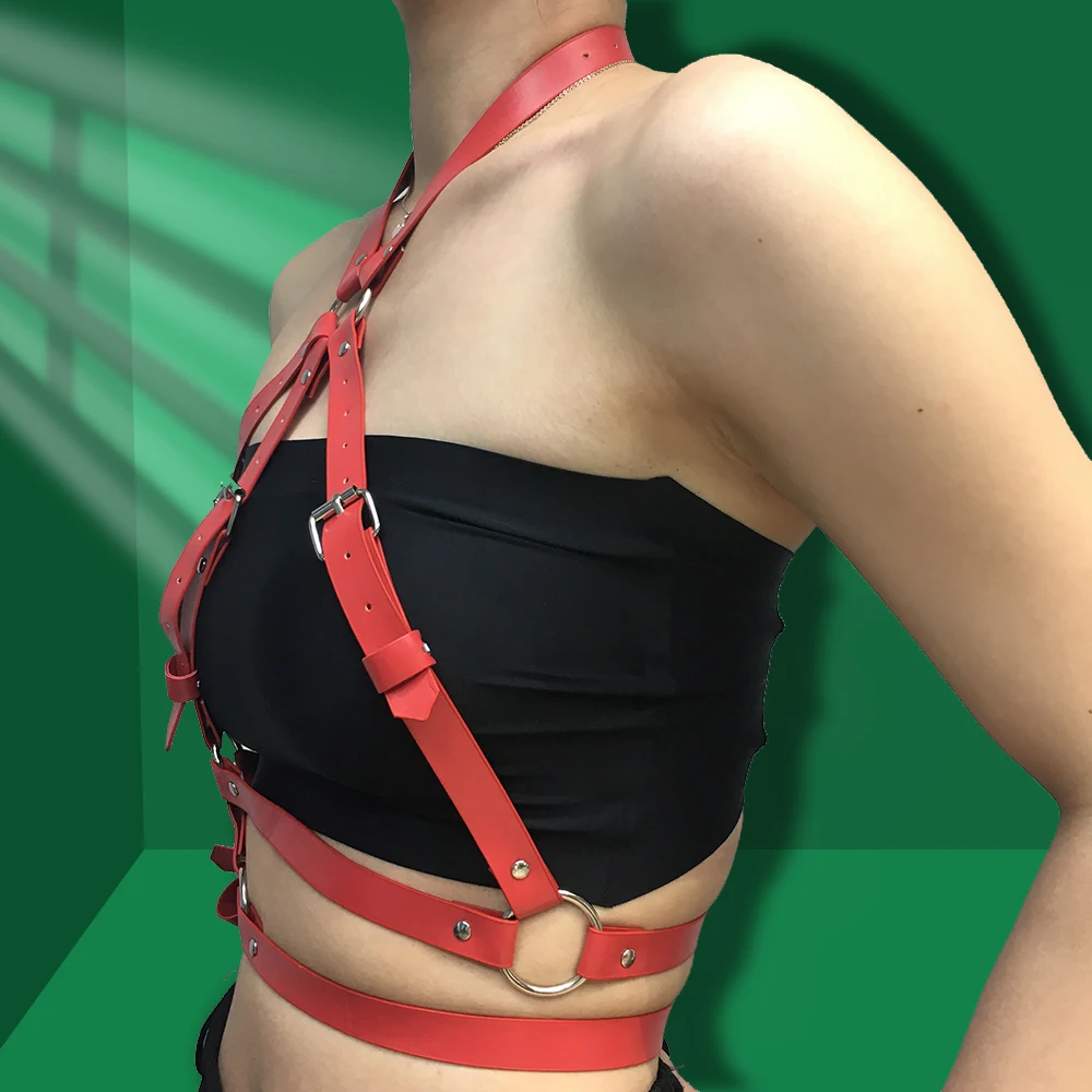BAFEI Bdsm Chest Belt Body Bondage Cage Bra Leather Harness Women Waist Suspenders Garter Lingerie Pastel Goth Clothes Gay Club