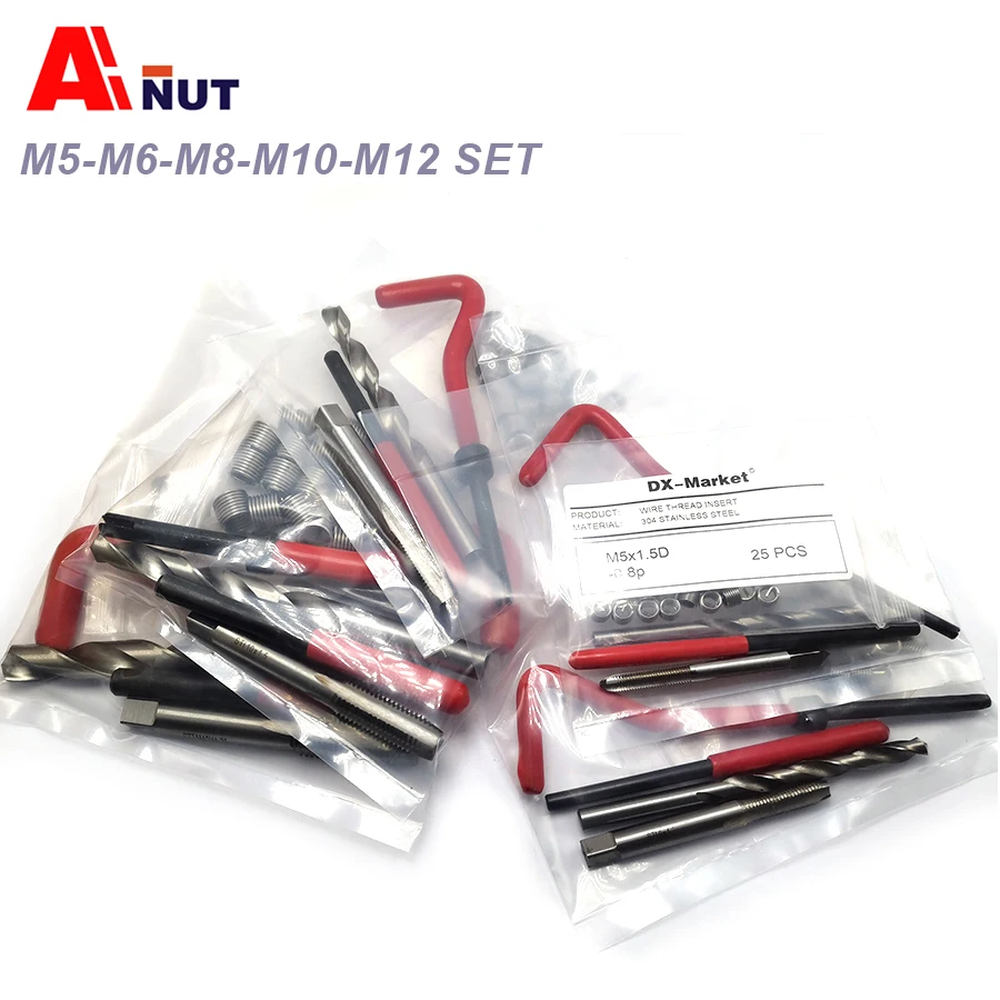 

131pcs thread repair tools , m5 m6 m8 m10 m12 Metric thread insert repair tools ,thread sleeve tool