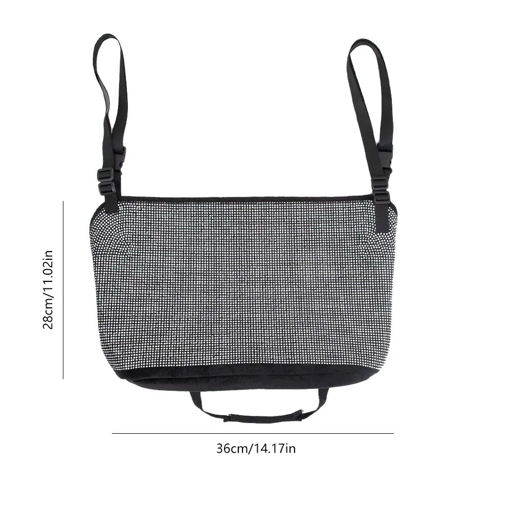 

Luxury Rhinestone Car Storage Bag Organizer Backseat Holder Multi-Pockets Car Container Stowing Tidying Women Car Handbag Holder