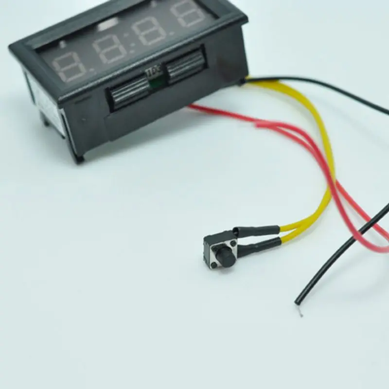 Red LED DIY Vehicle Electronic Clock KIT Car Motorcycle Timer Digital Display Power-off Memory Function DC4.5-30V 264D | Инструменты