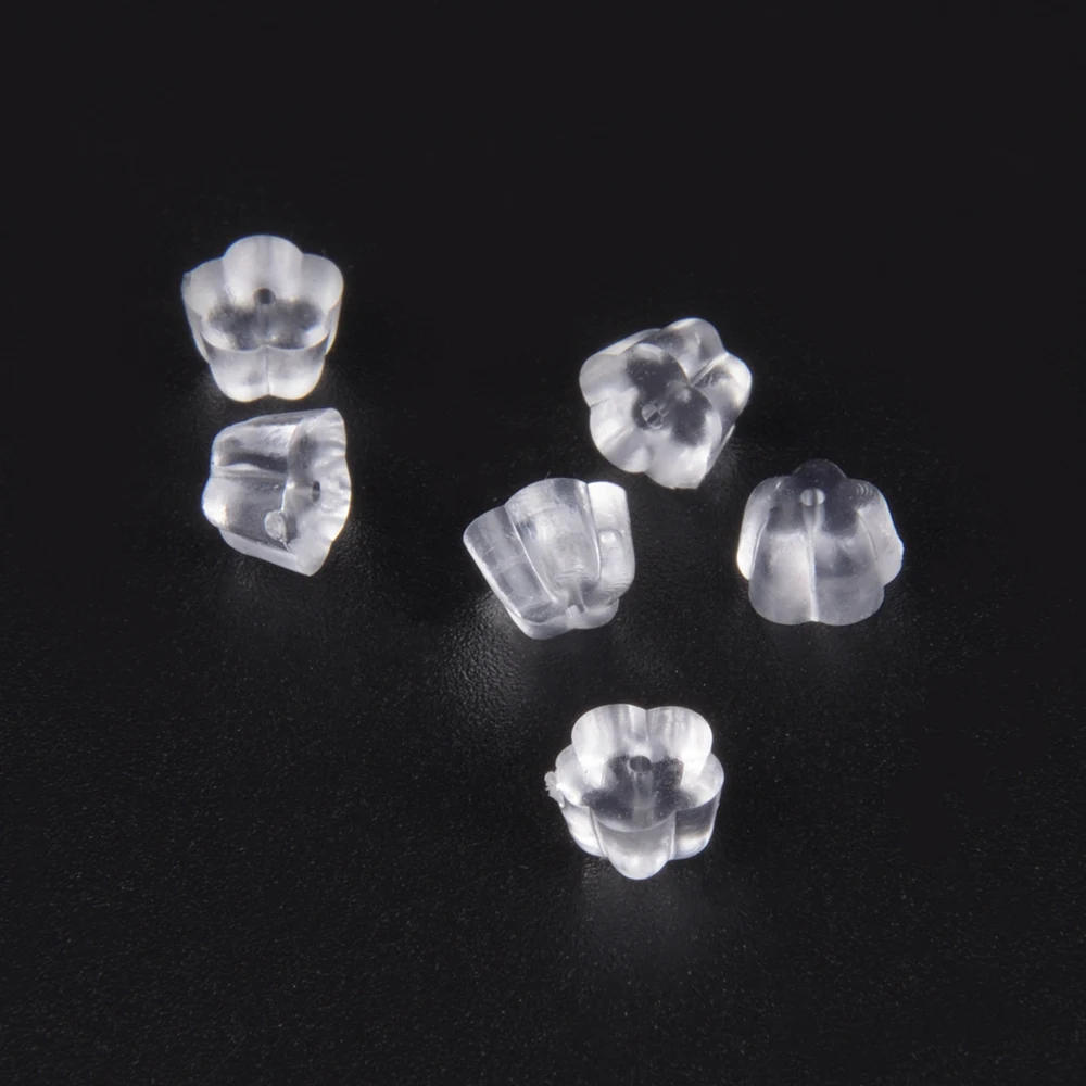 200 шт./лот аксессуары для силиконовых сережек колпачки ушей фурнитура