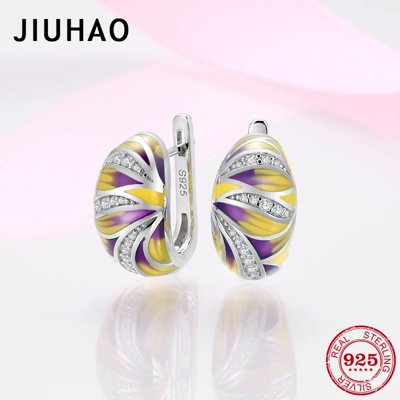 Серебряные серьги для женщин из подлинного серебра 925 пробы изящные