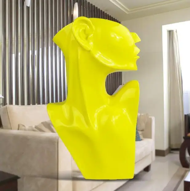 Абстрактная Современная Дамская скульптура смола медитация статуя девушки