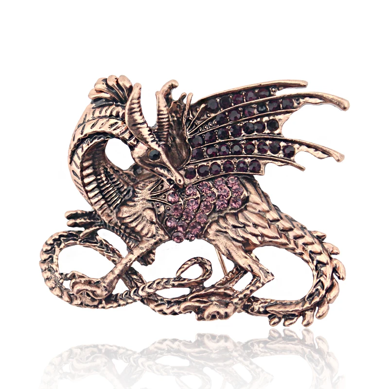 Brooch-P086 Светящаяся Игра престолов автомобильный брелок в виде дракона Дамская пара сумка брелок светится в темноте модные очаровательные украшения Брелки - Цвет: Brooch-P086