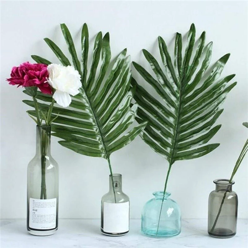 

24 шт., искусственные Пальмовые Листья с стеблями