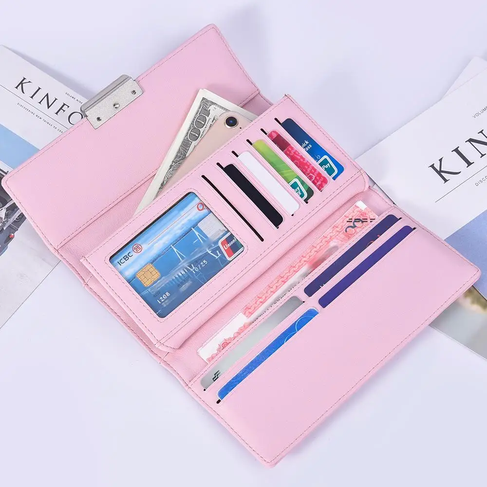 

Caze Kyts European and American ladies long wallet fashion simple multifunctional wallet multifunctional handbag buckle wallet