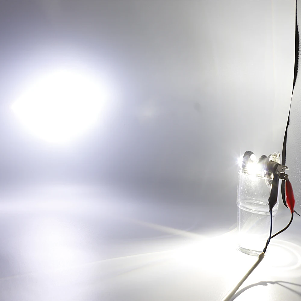 

1PC H4 H6 BA20D Universal 6500K Motorcycle Headlight Head Light Lamp LED Bulb Hi-Lo Beam Wireless with lens