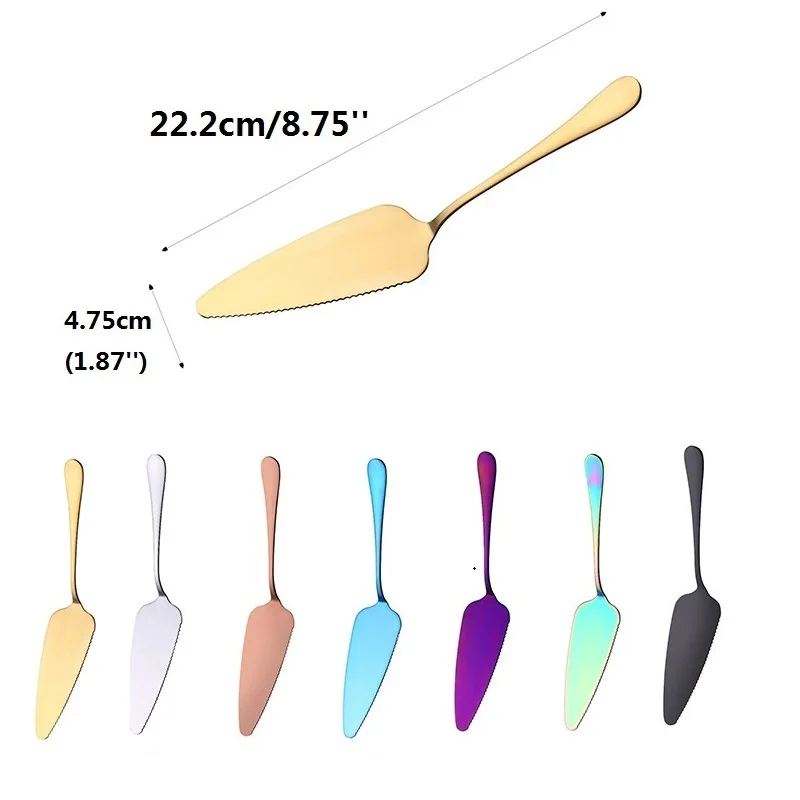1 шт. Радужный свадебный торт для переноса сервера шпатель масло сыра резак из